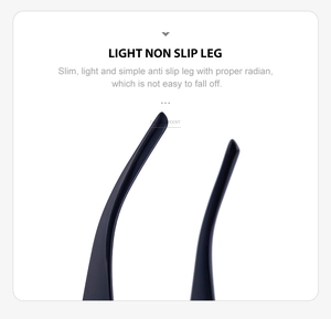 Detail view of lightweight non-slip sunglasses temples with ergonomic curved design