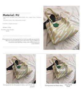 Detailed size specifications for yellow PU tote bag with A4 and iPad capacity guide