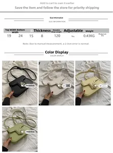 Size chart and dimensions guide for women PU leather crossbody small square flap handbag