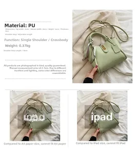 Dettaglio della borsa tote verde menta con fibbia dorata e sciarpa di seta