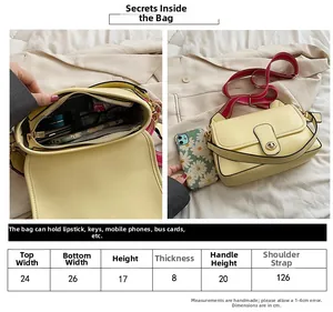 Guide détaillé des tailles et dimensions pour le sac carré à rabat bandoulière