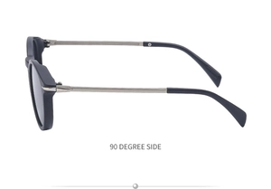 90 degree side profile of vintage cat eye sunglasses with silver metal temples