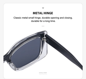 Detail showing the durable metal hinge construction of small cat eye sunglasses
