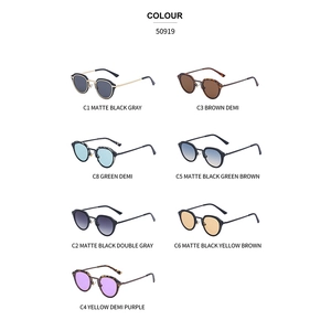 Retro small frame cat eye sunglasses in seven assorted vintage colors for women