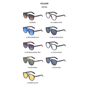 Retro double bridge oval sunglasses DB7080 available in 9 diverse color options