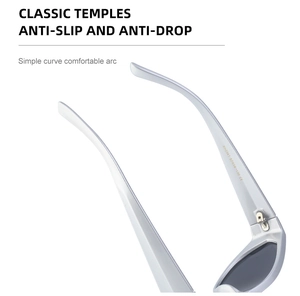 Detail of silver Y2K sunglasses temple showing XH3841 model code and CE certification
