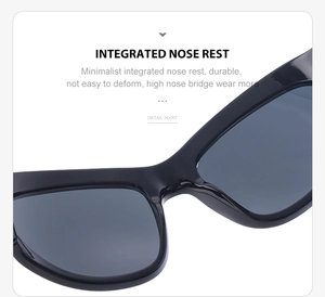 Détail du support de nez intégré des lunettes de soleil cyclisme Y2K pour un port stable