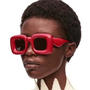 Square Sunglasses Puffy Inflated Frame PC UV400 Protection Hip Hop Street Style Fashion Eyewear For Men Women