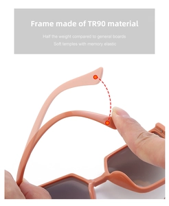Flexible TR90 oversized sunglasses frame showing durable and lightweight memory material