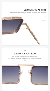 Détails des charnières métalliques et plaquettes en silicone de lunettes steampunk