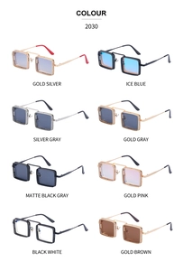 Lunettes de soleil steampunk modèle 2030 en métal avec huit coloris variés