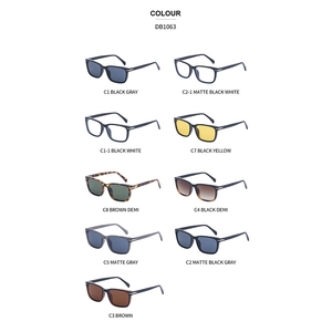 Classic square frame UV400 sunglasses for men and women in nine assorted colors