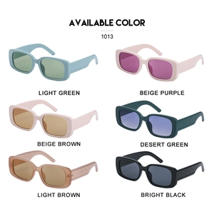 Rectangle frame sunglasses with wide temples available in six stylish vintage colors