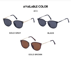 Retro polarized sunglasses color options in gold gray, black, and gold brown styles