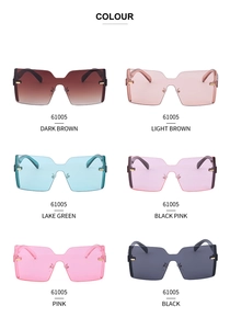 Nuancier de lunettes de soleil sans monture 61005 en six coloris de verres différents