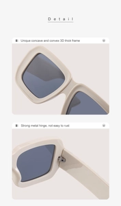 Vue détaillée de la monture beige texturée 3D avec charnières en métal pour lunettes