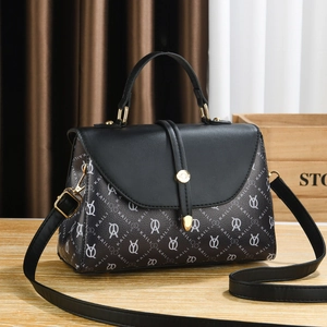 Sac À Main Femmes Cuir PU Imprimé Géométrique Sac Bandoulière Rétro Sac À Poignée Mode Élégant