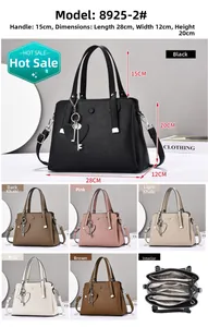 Detailed internal compartments and size dimensions of the lychee texture shoulder bag