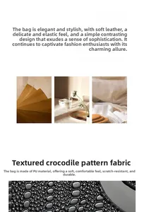 Detailed view of scratch-resistant crocodile pattern PU leather texture for the handbag