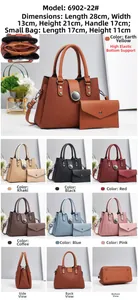 Specifiche dimensionali del set borsa tote testurizzata e piccola borsa a bustina