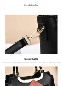 Close-up of gold metal handle and hook on black woven leather bag with club card detail