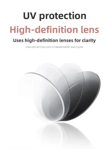 Macro view of high-definition anti-UV cat eye sunglasses lenses with mirror reflections