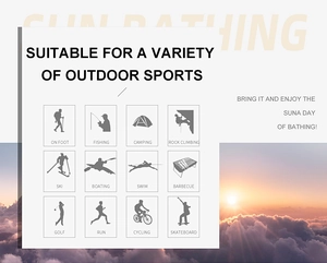 Infographic showing small cat-eye sunglasses for 12 sports like hiking and cycling