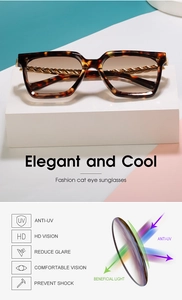 Detail of tortoise shell sunglasses with golden woven metal temples and gradient lenses