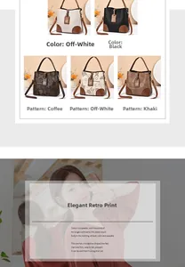 Détails des sacs seaux vintage en plusieurs coloris avec motifs monogrammes élégants