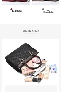Detail view of large capacity tote bag interior showing organized everyday essentials