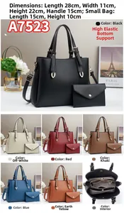 Litchi pattern tote bag with matching envelope pouch and interior zipper pocket detail