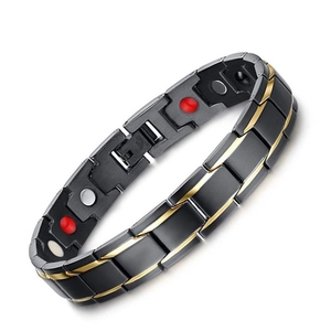 Bracciale Per Terapia Magnetica Lega Di Acciaio Inossidabile Salute Energia Per Uomo Donna Gioielli Moda