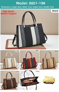 Detailed size guide for textured tweed tote bag showing 30x12x22cm dimensions and five colors