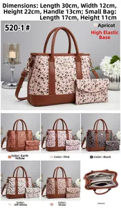 Détails du sac cabas à imprimé cerises et pochette assortie avec dimensions