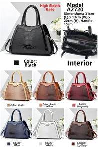 Detailed dimensions of the lizard texture shoulder bag showing size 31x13x20cm and colors