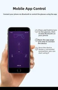 Guide for connecting smart LED glasses via Bluetooth APP with lighting and music control