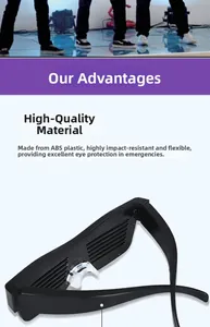 Detail of durable ABS plastic shutter glasses with high flexibility and impact resistance