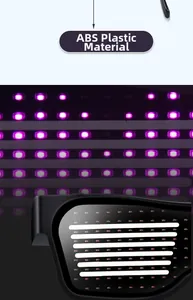 Macro detail of high-quality ABS plastic frame and LED light strip on smart glasses