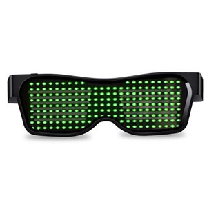 LED Glasses Bluetooth APP Control DIY Pattern Text Display Rechargeable ABS Plastic Party Club Rave Festival Accessories