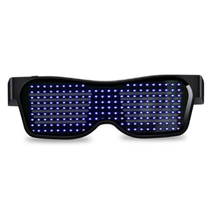 APP controlled Bluetooth LED shutter glasses with customizable blue light patterns
