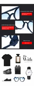 Macrodetails van punk zonnebril met rond montuur, lederen afwerking en blauwe glazen