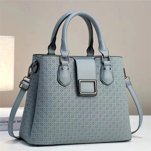 Women PU Leather Handbag Woven Embossed Texture Top Handle Crossbody Bag With Adjustable Strap And Metal Buckle Elegant