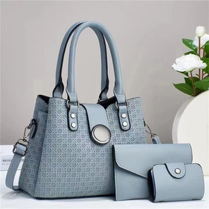 PU Leather Women Tote Handbag And Envelope Clutch And Coin Purse Woven Texture Large Capacity Crossbody Bag Elegant