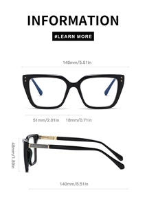 Cat-eye sunglasses detail showing gold metal hinges and black glitter frosted temples