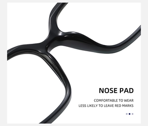 Macro detail of ergonomic nose pads on black cat-eye sunglasses for comfortable wear