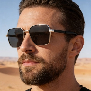 Men Square Frame Polarized Sunglasses TAC Lens TR90 Metal Frame UV400 For Driving Travel Outdoor