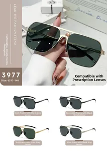Detail view of square nylon polarized sunglasses frame with size 65-17-140 and four colors