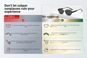 Detail of square polarized sunglasses with UV400 protection and reinforced hinges