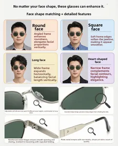 Detail view of square metal polarized sunglasses with star-shaped hinge decor and nose pads