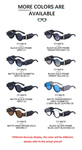 Aperçu de lunettes de soleil rondes cyberpunk vintage en huit coloris différents